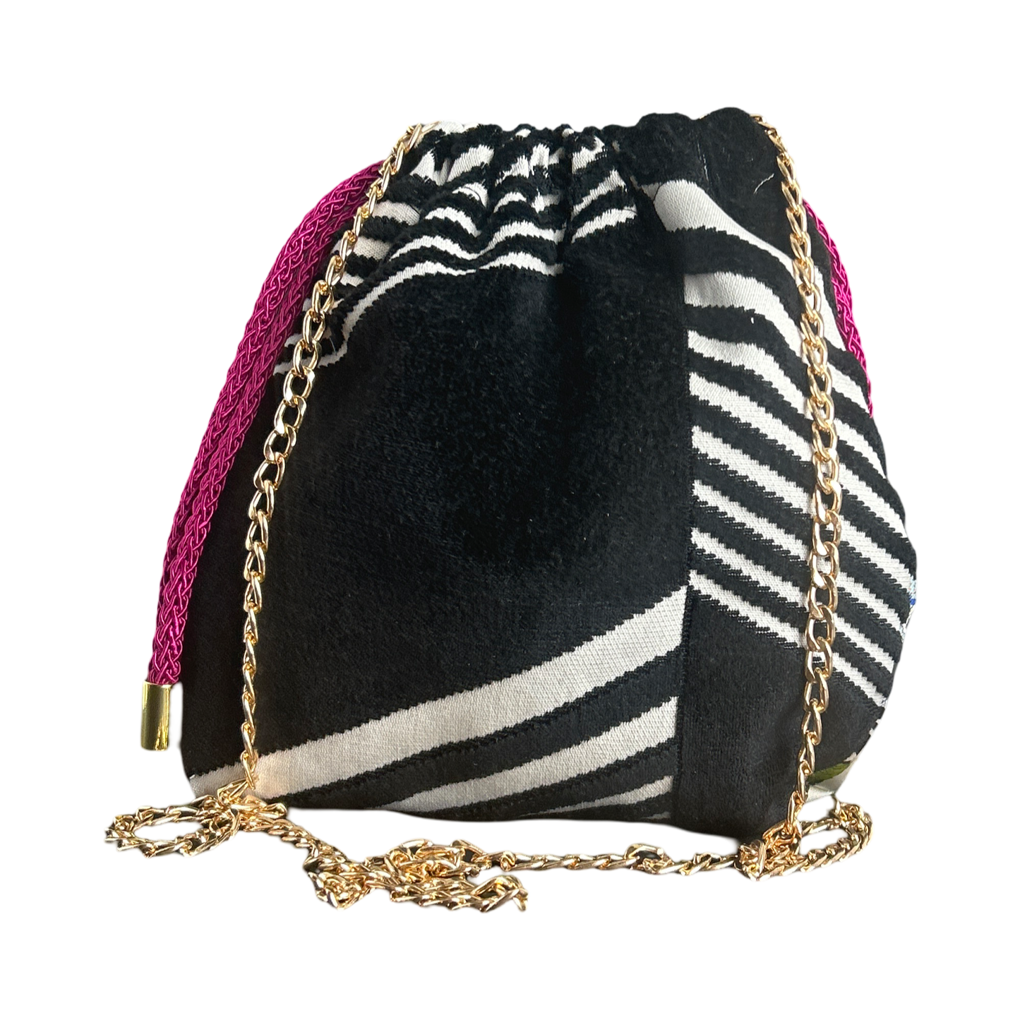 Floral Leopard   Scarf Drawstring Crossbody Bag