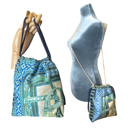 Fringe Harness   Scarf Drawstring Crossbody Bag