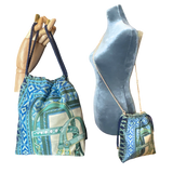 Fringe Harness   Scarf Drawstring Crossbody Bag