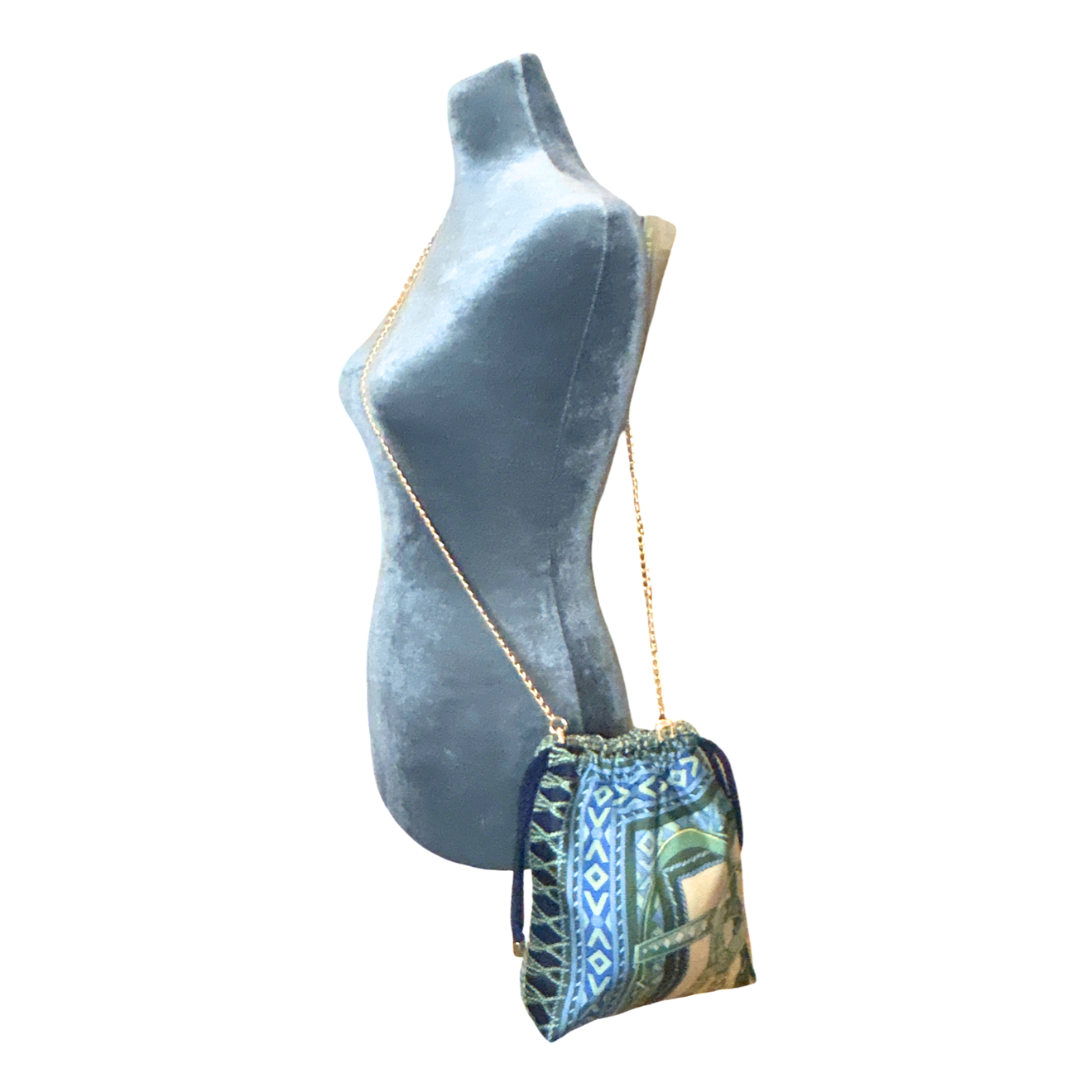 Fringe Harness   Scarf Drawstring Crossbody Bag