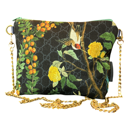 GG Chinoiserie Noir   Silk Scarf Crossbody Bag
