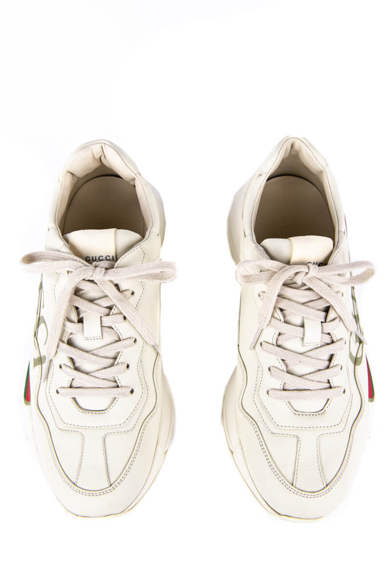 Gucci Ivory 2018 Rhyton GG Web Sneakers Size ?IT 40 | US 10