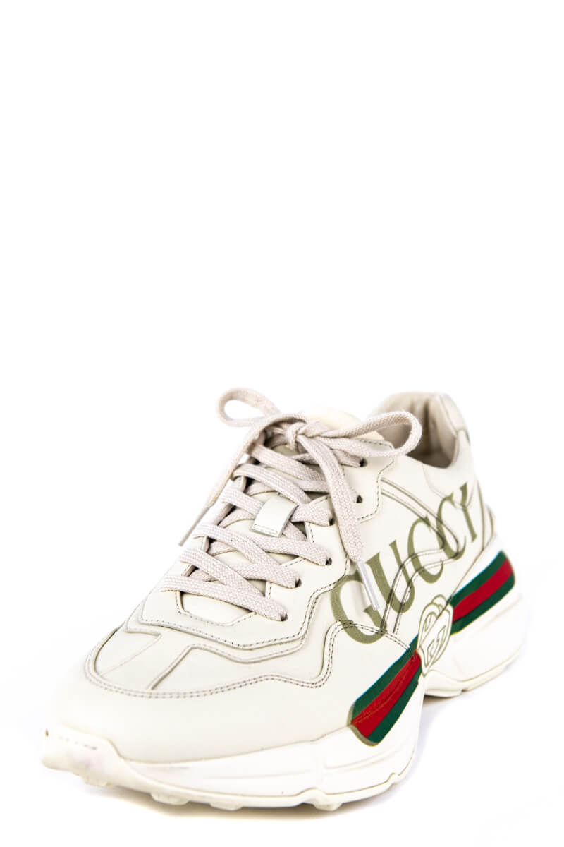 Gucci Ivory 2018 Rhyton GG Web Sneakers Size ?IT 40 | US 10
