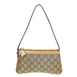 Gucci Metallic Bronze GG Bumble Bee Charm Pochette