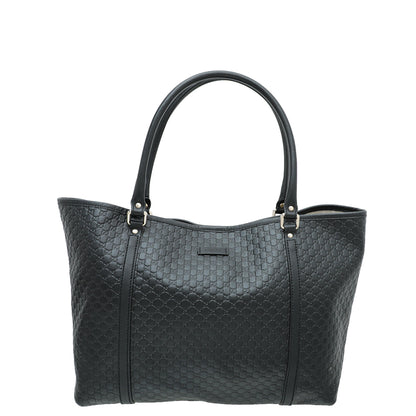 Gucci Black GG Microguccissima Joy Medium Tote Bag