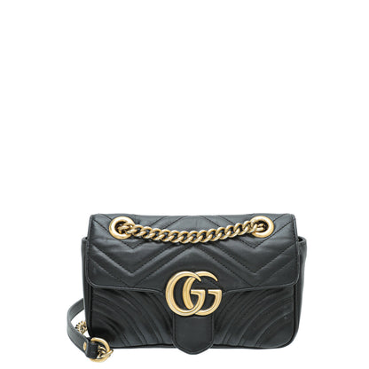 Gucci Black GG Marmont Mini Bag