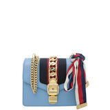 Gucci Blue Sylvie Mini Chain Flap Bag