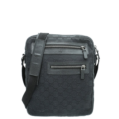 Gucci Black GG Messenger Bag