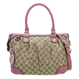 Gucci Bicolor Monogram Sukey Top Handle Bag