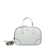 Gucci White Bright Diamante Textured Top Handle Bag