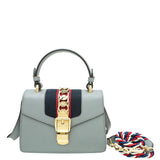 Gucci Grey Sylvie Top Handle Mini Bag