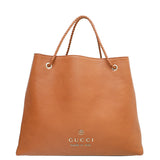 Gucci Brown Braided Handle Gifford Tote Bag