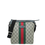 Gucci Bicolor GG Supreme Web Messenger Bag