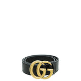 Gucci Black Double G Buckle Belt 30