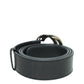 Gucci Black Double G Leather Belt 36
