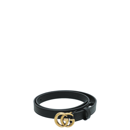 Gucci Black Double G Buckle Belt 30