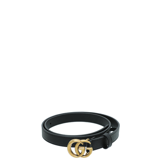 Gucci Black Double G Buckle Belt 30