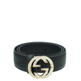 Gucci Black Double G Buckle Belt 38