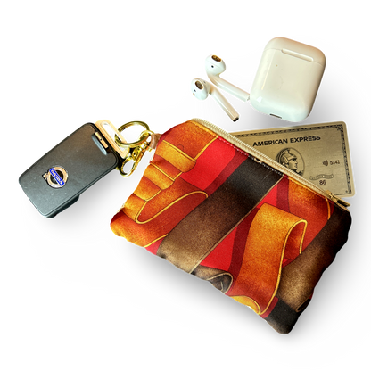 Harness Red   Silk Scarf Coffee Run Keychain Bag
