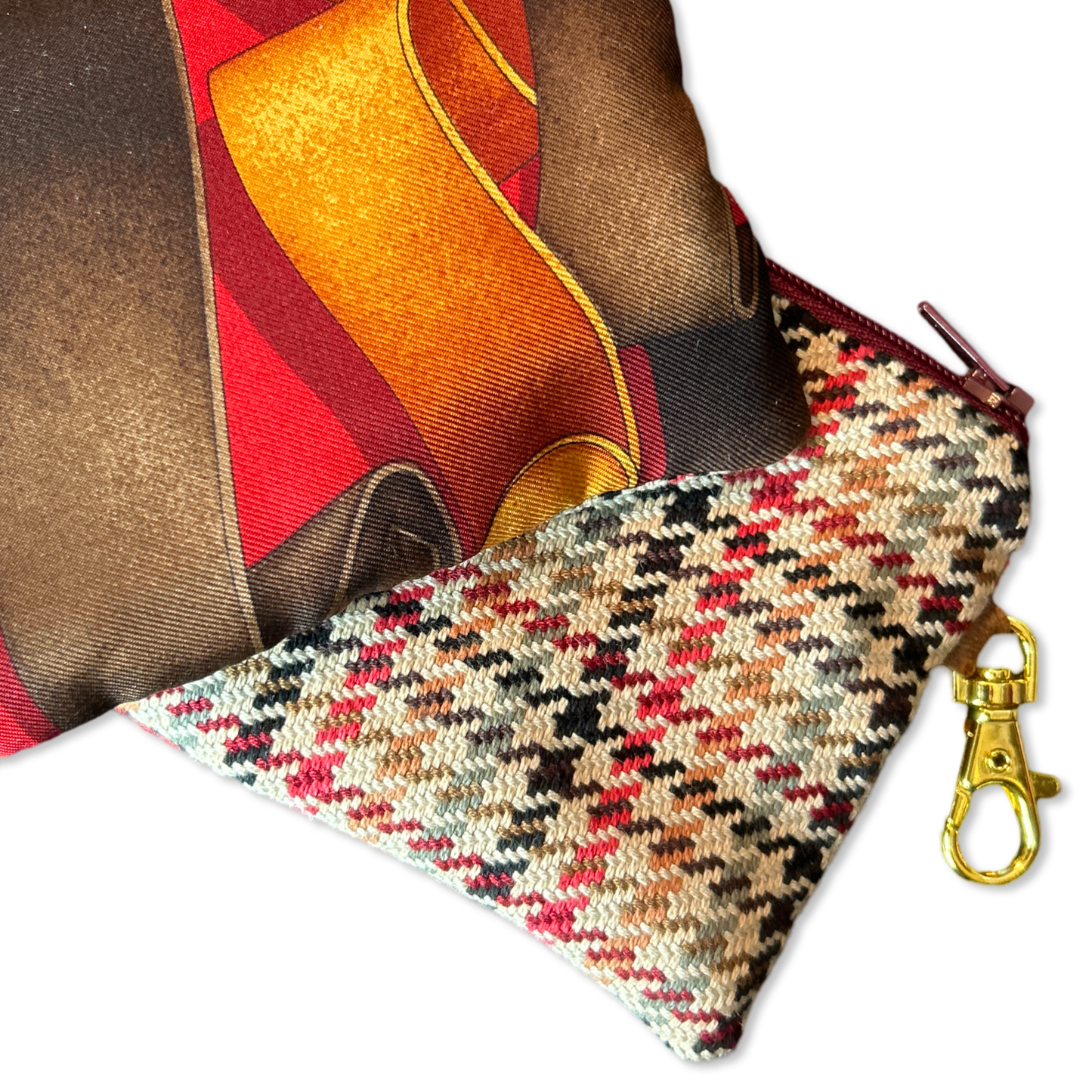 Harness Red   Silk Scarf Coffee Run Keychain Bag