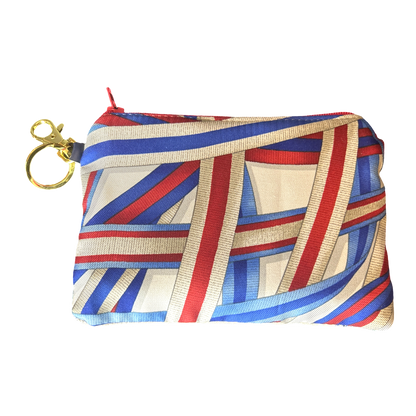 Ribbons   Silk Scarf Coffee Run Keychain Bag