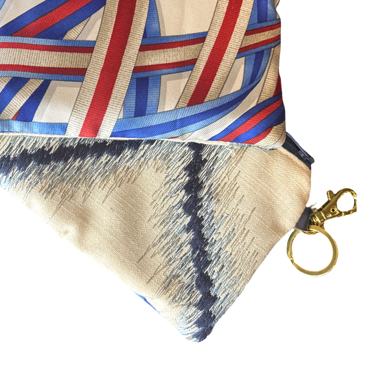 Ribbons   Silk Scarf Coffee Run Keychain Bag