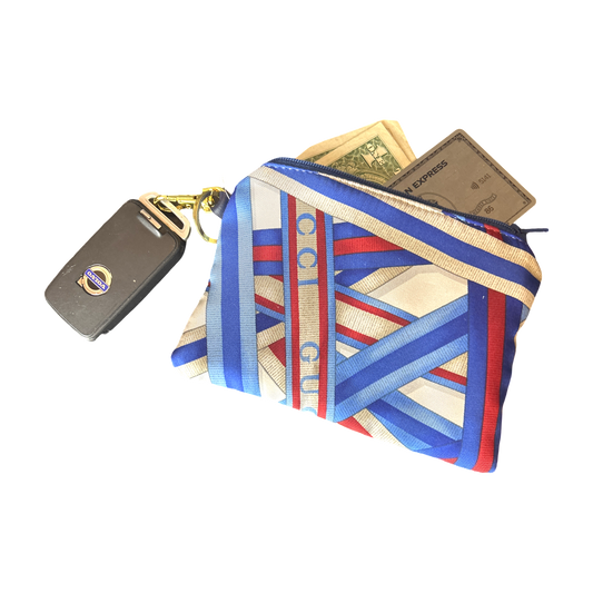 Ribbons   Silk Scarf Coffee Run Keychain Bag