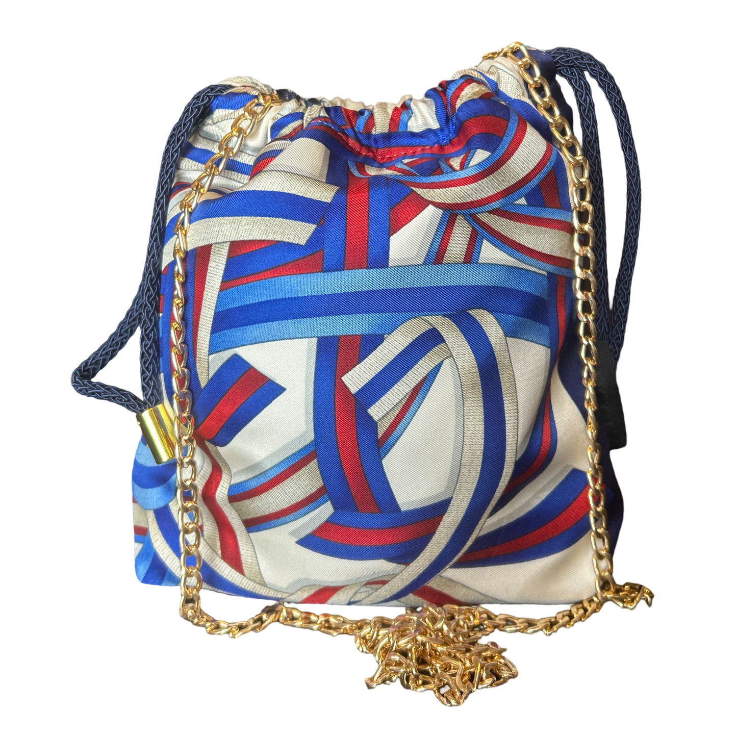 Ribbons   Scarf Drawstring Crossbody Bag