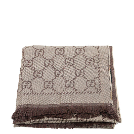 Gucci Brown GG Wool Scarf