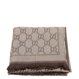 Gucci Brown GG Wool Scarf