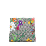 Gucci Ebony Multicolor GG Flora Print Silk Scarf