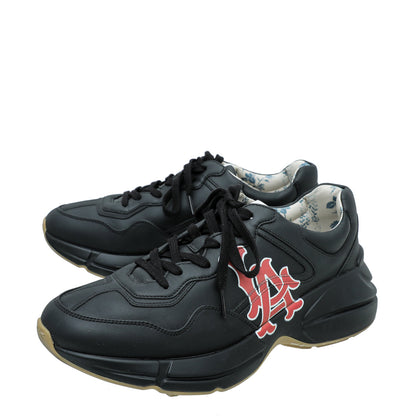 Gucci Black Rhyton LA Angels Print Sneaker 7.5