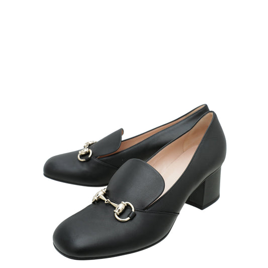 Gucci Black Horsebit Loafers Pump 39