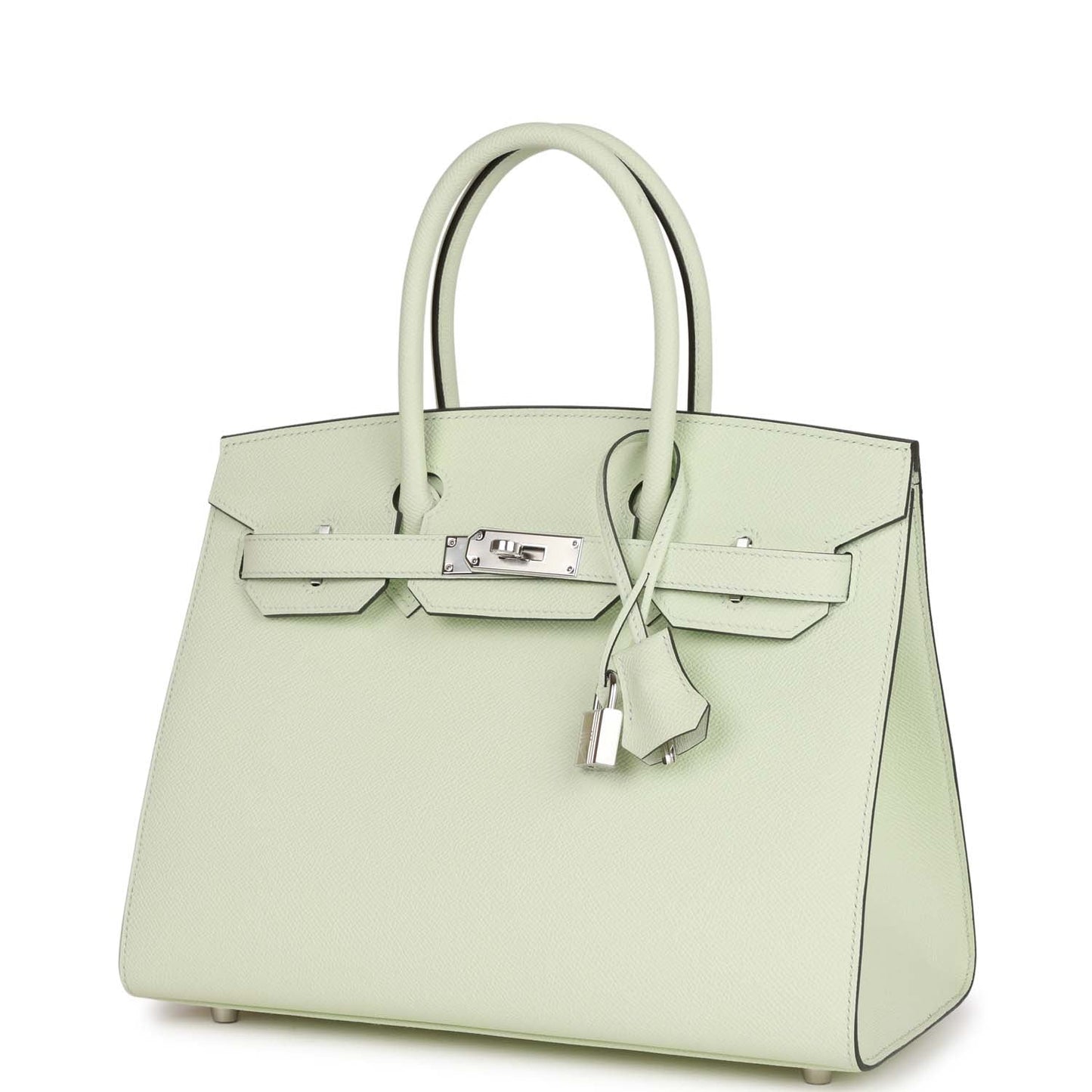 Luxury Hermes Birkin Sellier 30 Vert Fizz Epsom Palladium Hardware