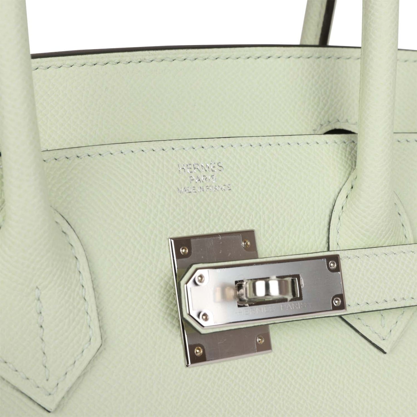 Luxury Hermes Birkin Sellier 30 Vert Fizz Epsom Palladium Hardware
