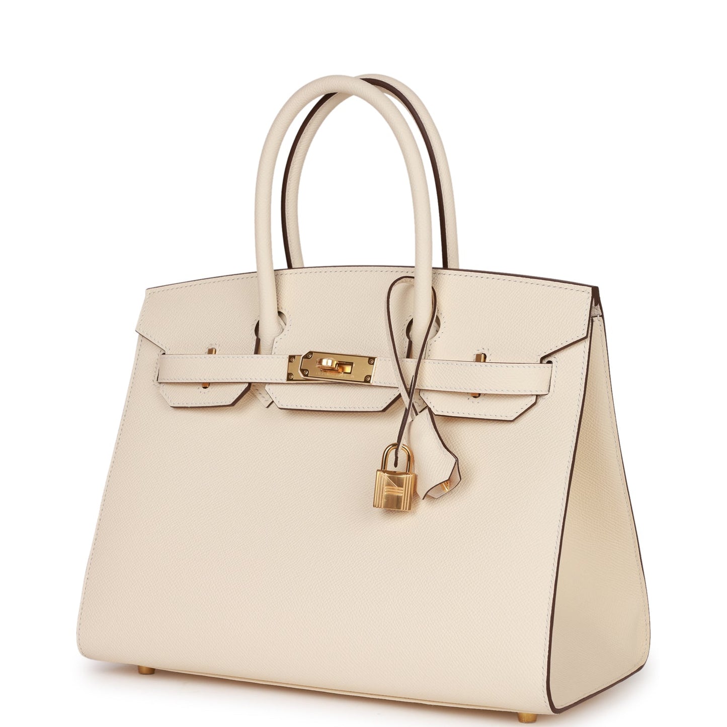 Luxury Hermes Birkin Sellier 30 Nata Epsom Gold Hardware