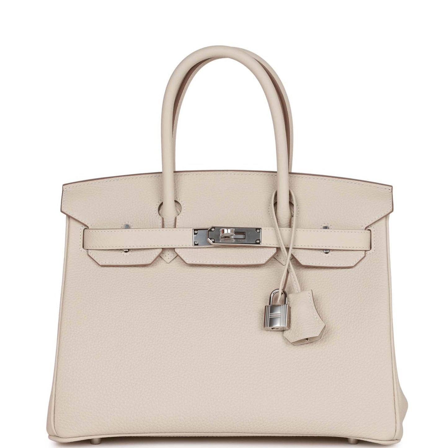 Luxury Hermes Birkin 30 Craie Togo Palladium Hardware