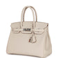 Luxury Hermes Birkin 30 Craie Togo Palladium Hardware