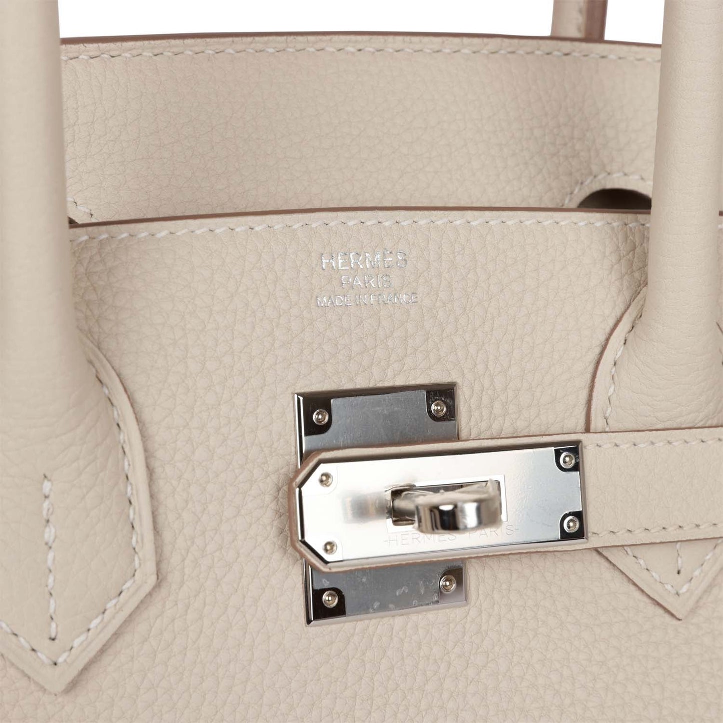 Luxury Hermes Birkin 30 Craie Togo Palladium Hardware