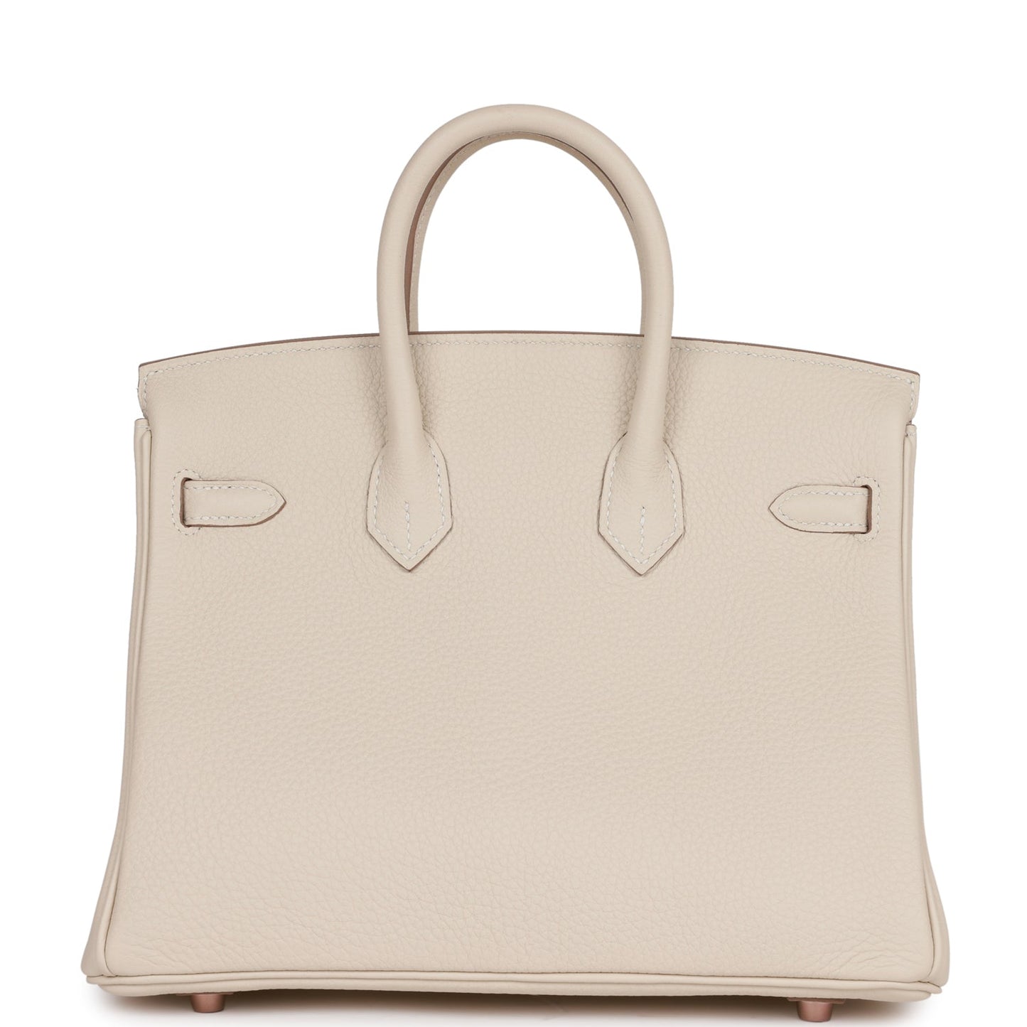 Luxury Hermes Birkin 25 Craie Togo Rose Gold Hardware