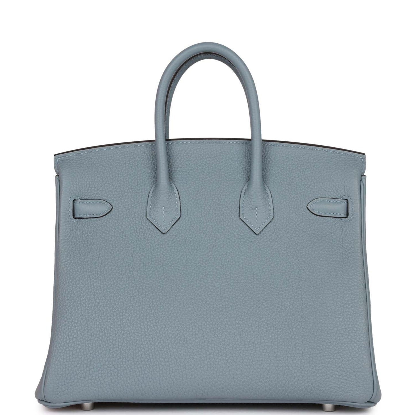 Luxury Hermes Birkin 25 Bleu Lin Verso Togo Palladium Hardware