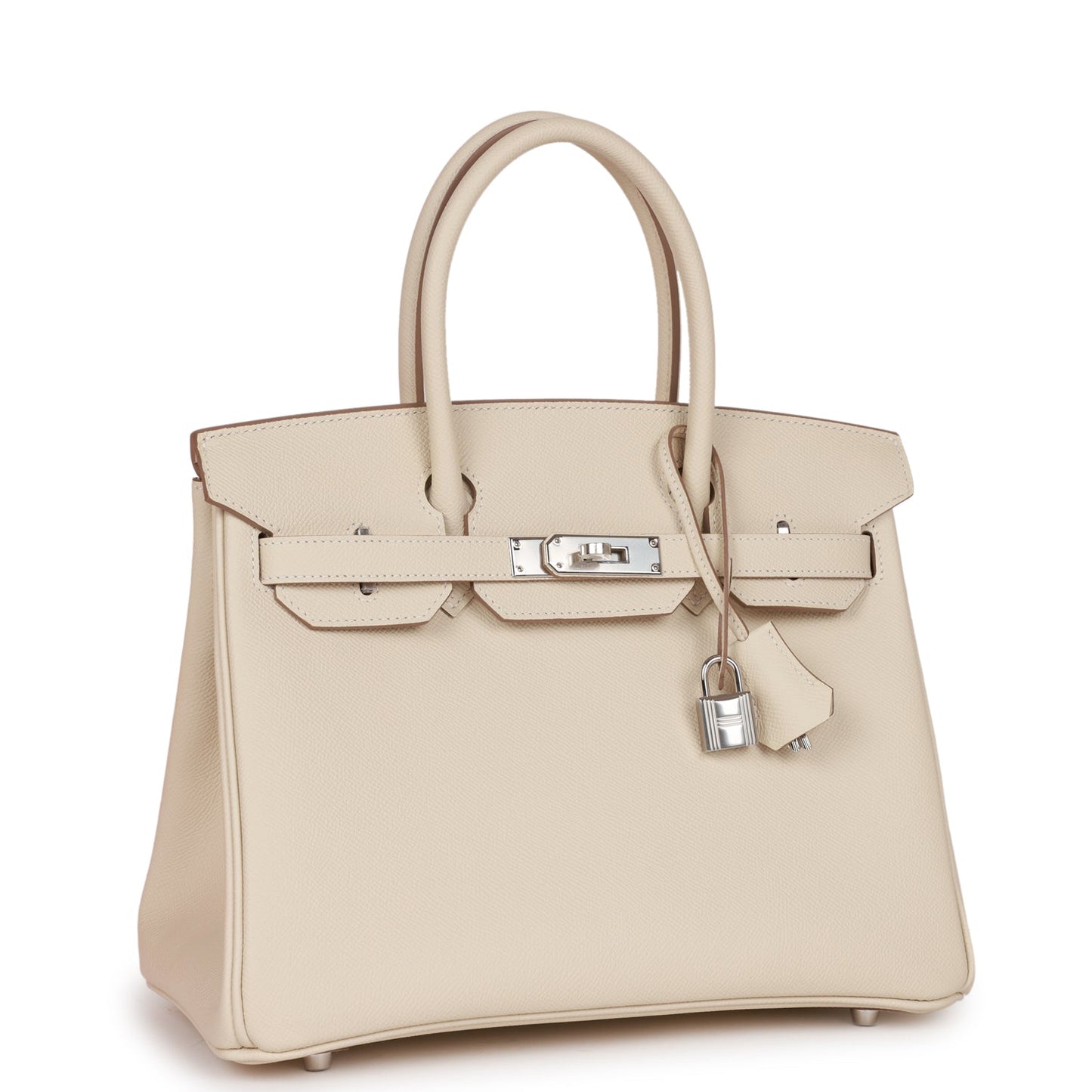 Luxury Hermes Birkin 30 Craie Epsom Palladium Hardware