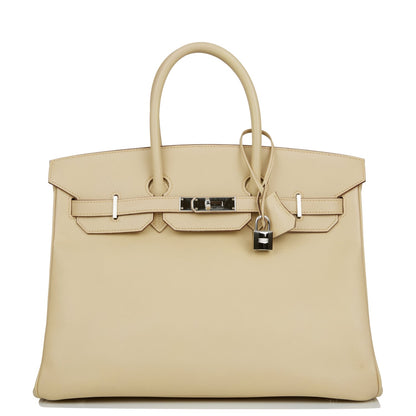 Top Quality Hermes Birkin 35 Parchemin Epsom Palladium Hardware