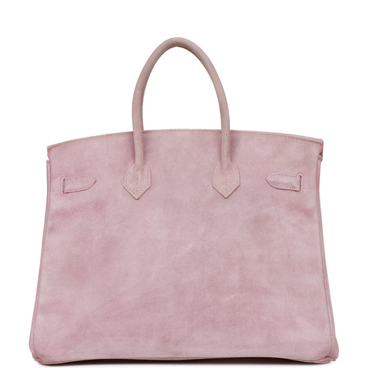 Top Quality   Hermes Birkin 35 Lilac Doblis Gold Hardware
