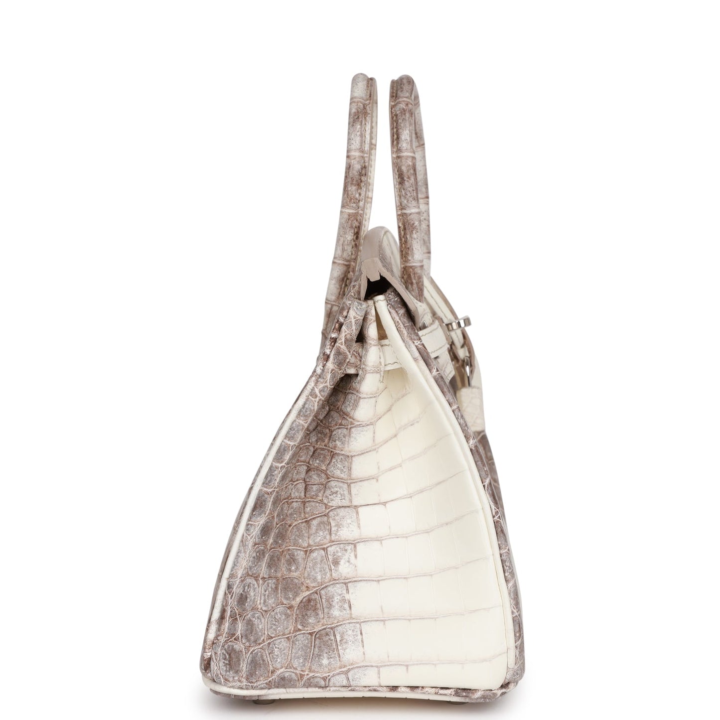 Luxury Hermes Birkin 25 Himalaya Niloticus Crocodile Palladium Hardware
