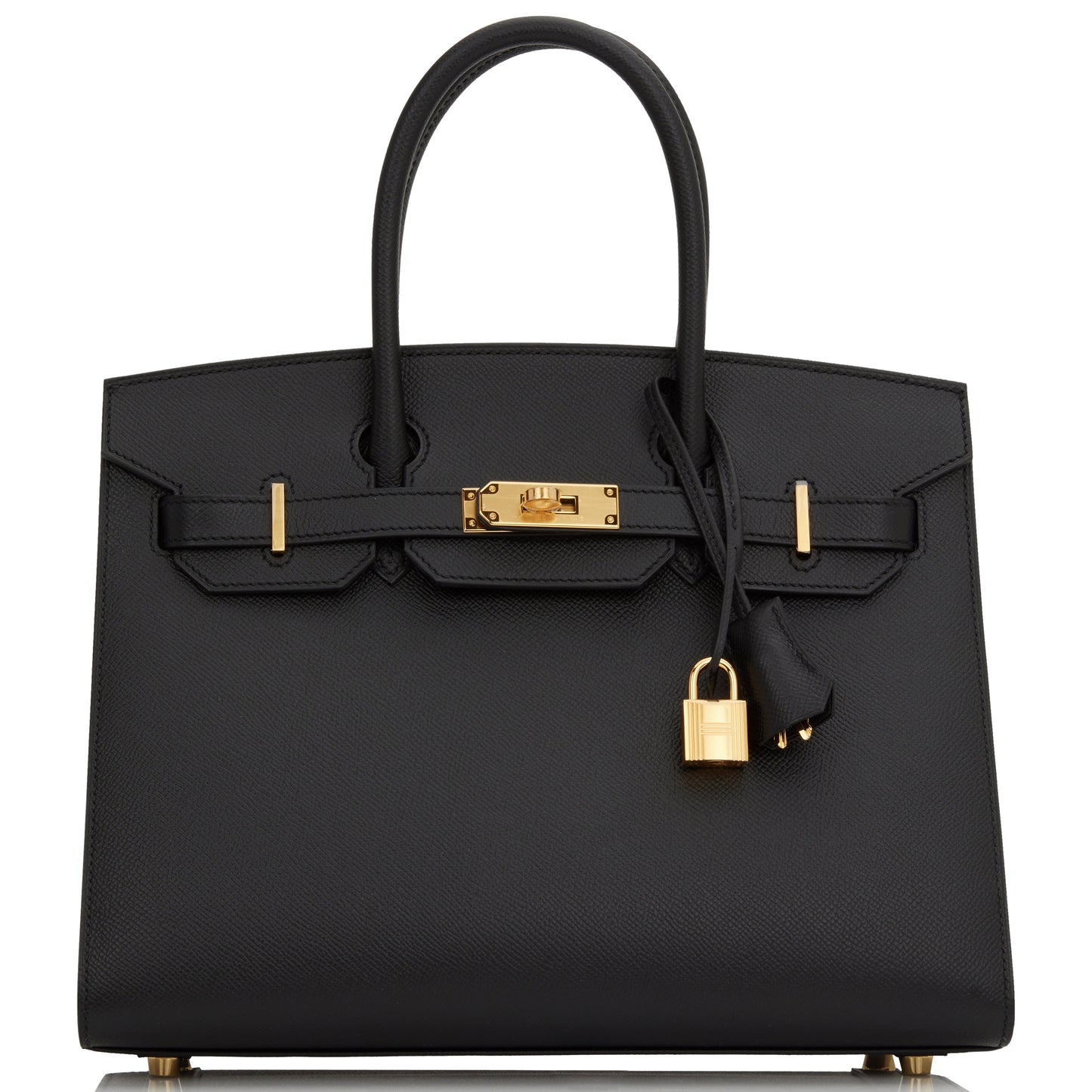 Hermes Birkin 30 Sellier Black Epsom Gold Hardware