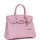 Luxury Hermes Birkin 30 Mauve Sylvestre Epsom Palladium Hardware