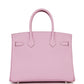 Luxury Hermes Birkin 30 Mauve Sylvestre Epsom Palladium Hardware