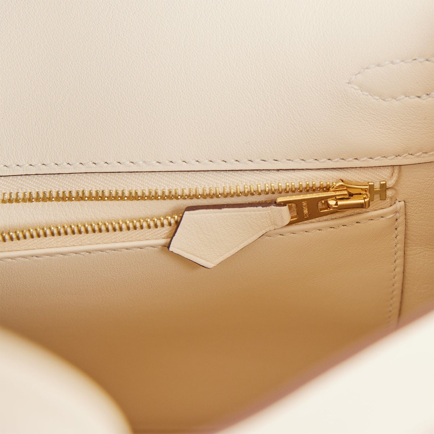 Luxury Hermes Birkin 25 Nata Swift Gold Hardware