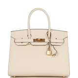 Hermes Birkin 30 Sellier Nata Epsom Gold Hardware